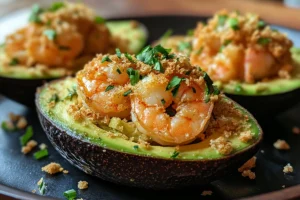 Baked Shrimp Stuffed Avocado