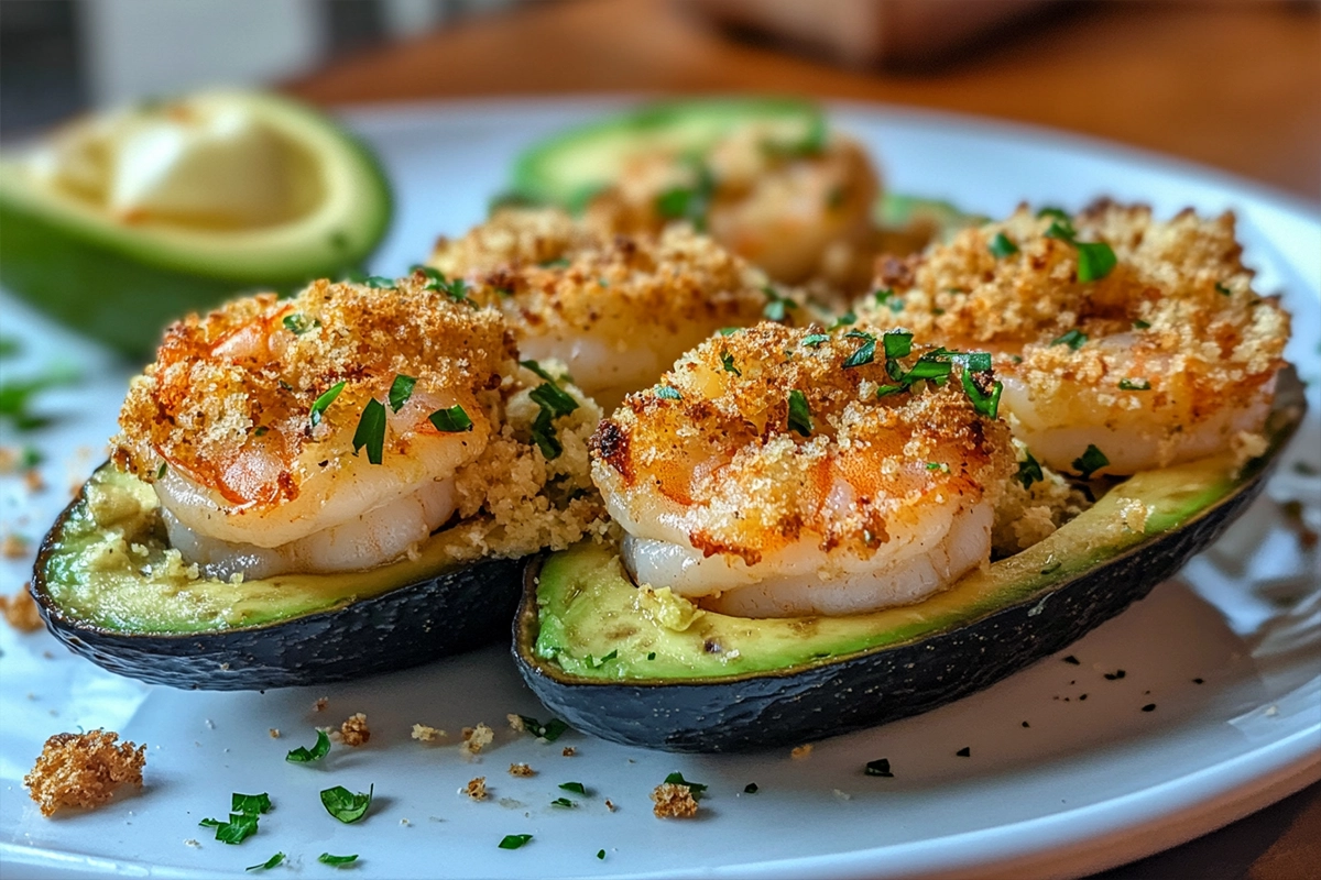 Baked Shrimp Stuffed Avocado