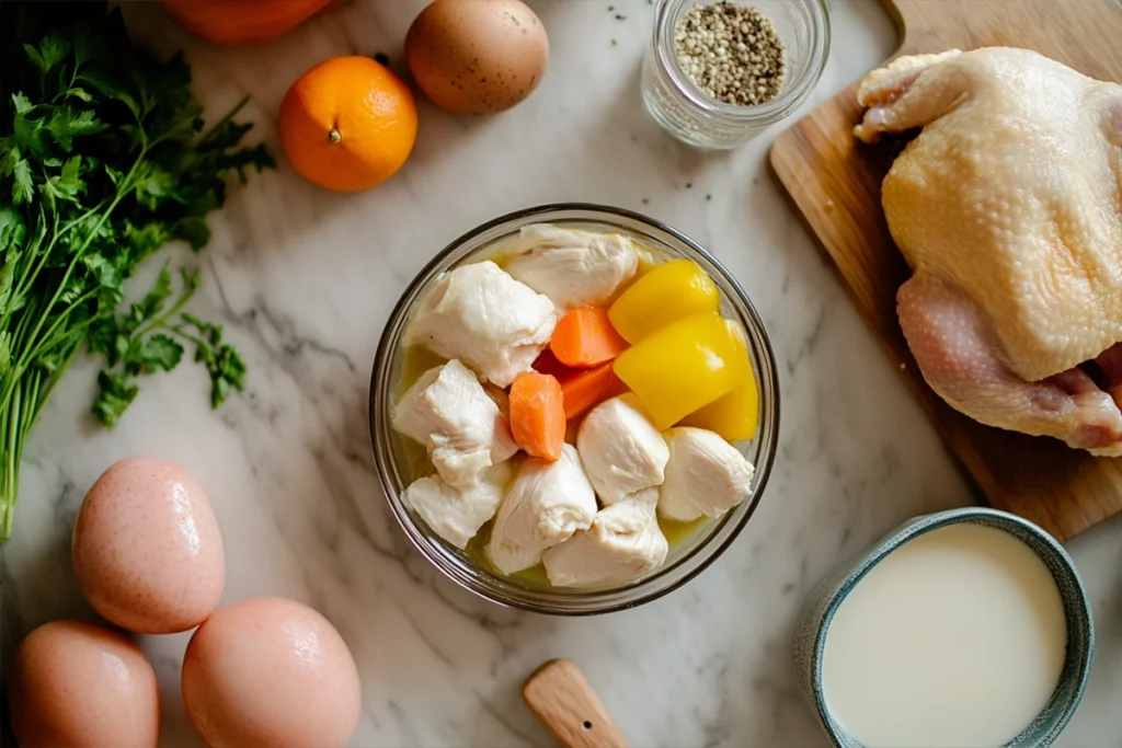 Ingredients for Chicken Pot Pie Filling