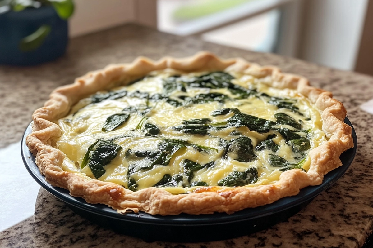 spinach and cheese quiche